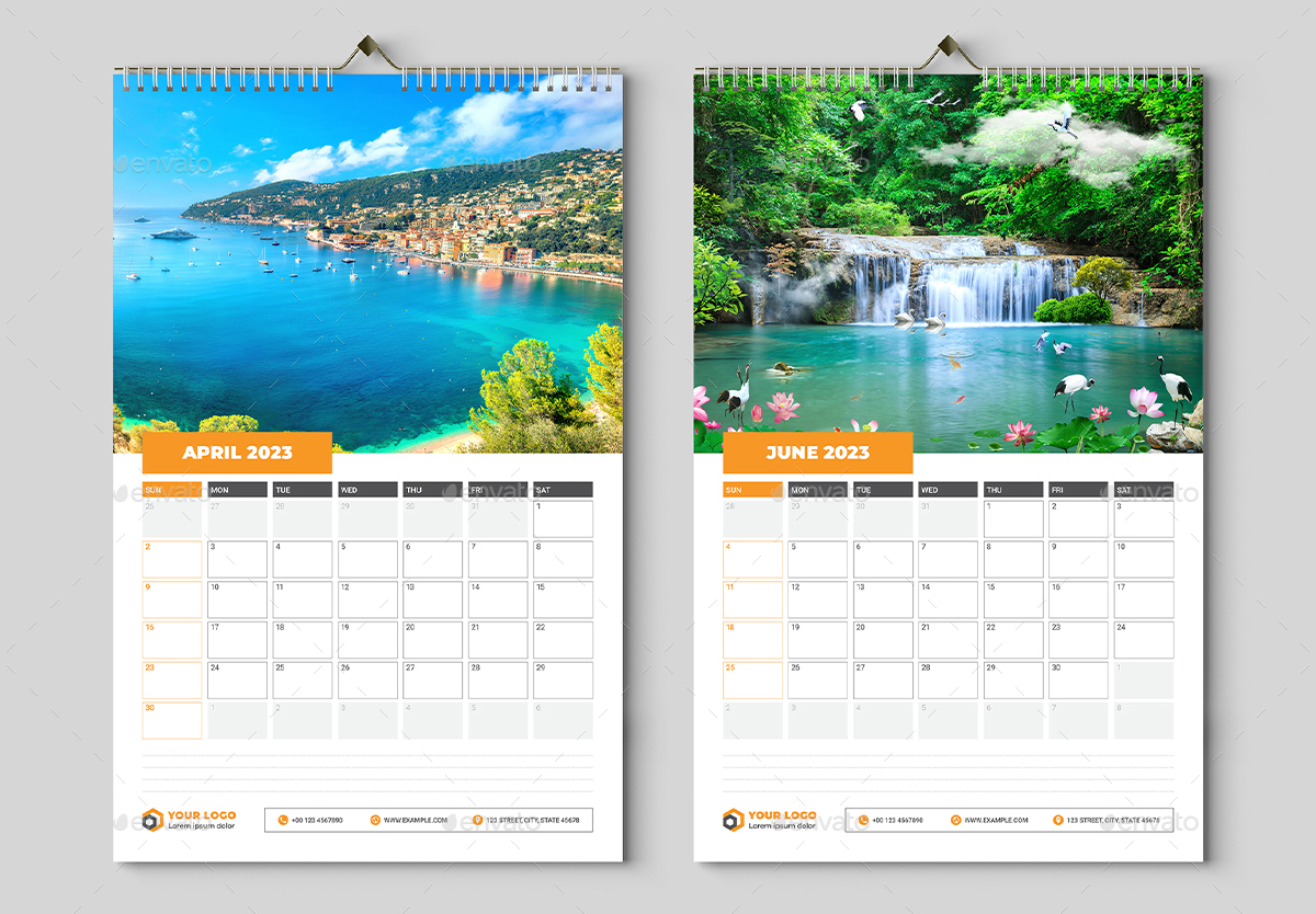 Calendar 2023 Tabloid, Print Templates GraphicRiver